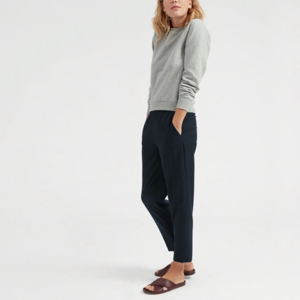 Everlane The Italian GoWeave Easy Pant Navy 2 NWT
